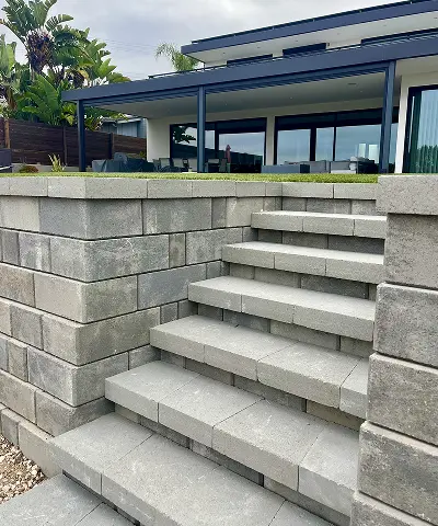 A stone stairway