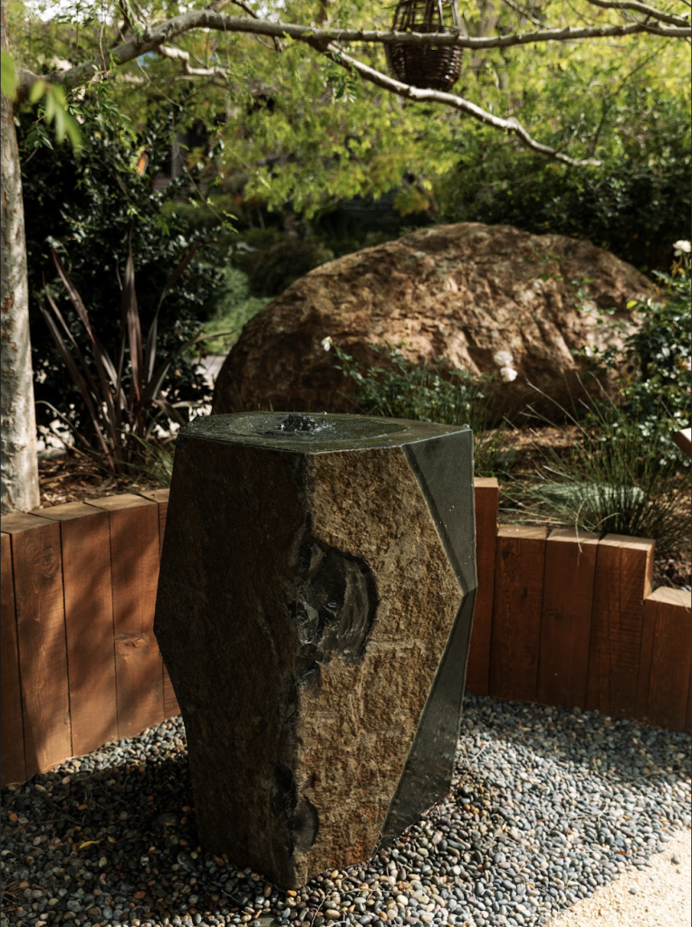 boulder water feature fountain